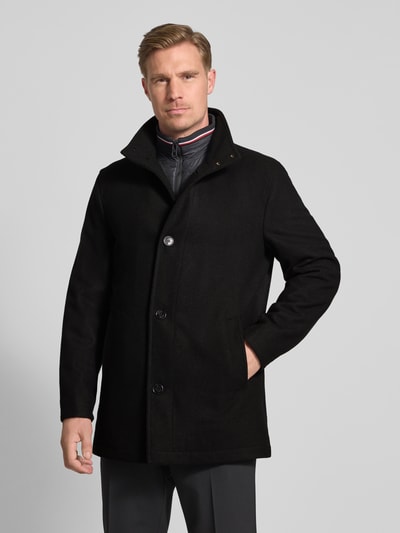 HECHTER PARIS Wollen jas met opstaande kraag Zwart - 4