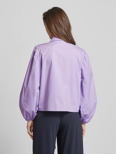 Be Pure Dutch Blouse in effen design met tunnelkoord Paars - 5