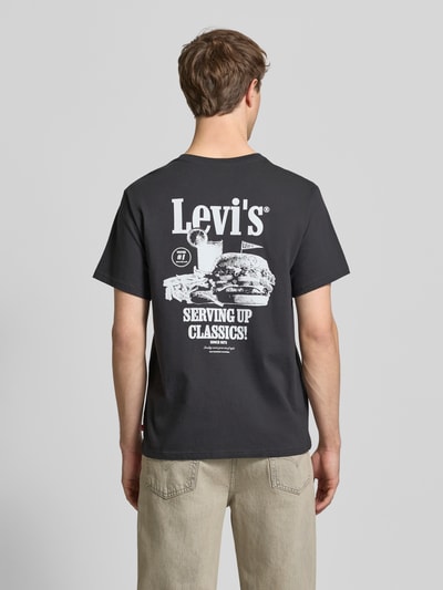 Levi's® T-shirt o kroju relaxed fit z czystej bawełny Czarny 5