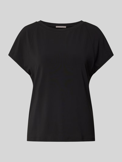 Christian Berg Woman Selection T-Shirt mit geripptem Rundhalsausschnitt Black 2