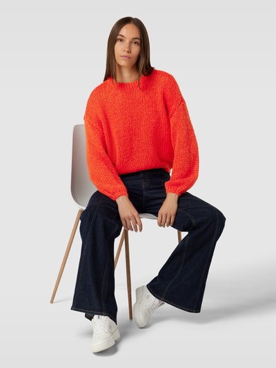 Vero Moda Sweter z dzianiny z obniżonymi ramionami model ‘ADA’ Jasnoczerwony 1
