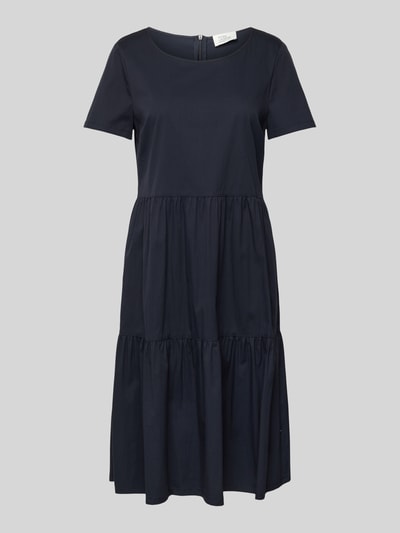 ROBE LÉGÈRE Knielange jurk in laagjeslook Marineblauw - 2