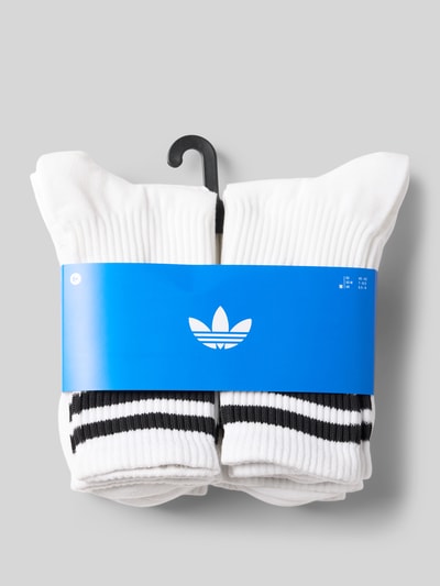 adidas Originals Skarpety z wyhaftowanym logo w zestawie 6 szt. model ‘Crew’ Biały 3
