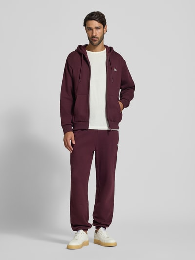 Lacoste klassiek fit sweatjack van katoenmix Bordeaux - 1
