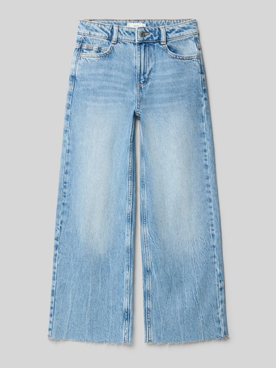 MANGO Wide Fit Jeans mit Logo-Patch Blau 1