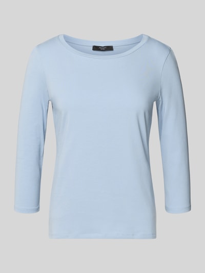 Produktfoto, Slim Fit 3/4-Shirt aus bawełny-mix Modell 'MULTIA' von Weekend Max Mara, efekt: jednolity kolor, okrągły dekolt, rękaw o dł. 3/4, wyhaftowane logo, nadruk z logo, mieszanka bawełny
