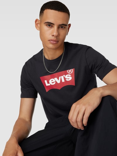 Levi's® T-Shirt mit Label-Print Black 3