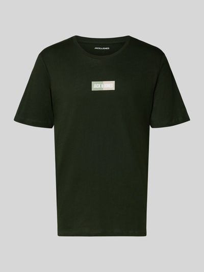 Jack & Jones T-shirt z nadrukiem z logo i okrągłym dekoltem Ciemnozielony 2