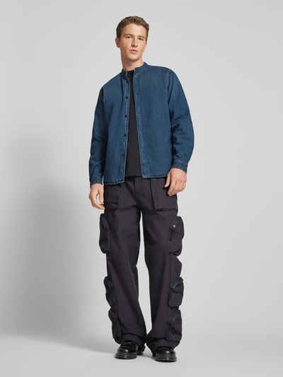 G-Star Raw Regular Fit Jeanshemd mit Stehkragen Dunkelblau 1