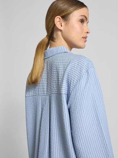 Jake*s Collection Relaxed Fit Bluse mit Strukturmuster Blau 3