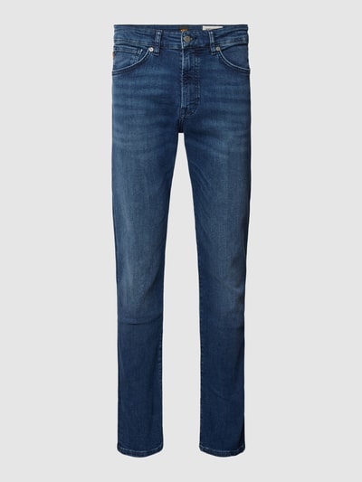 BOSS Orange Slim Fit Jeans mit Stretch-Anteil Modell 'Re.main' Dunkelblau 2