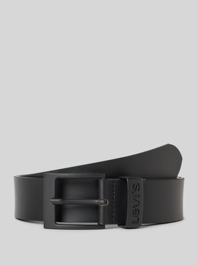 Levi's® Leren riem met logo-applicatie, model 'Ashland' Zwart - 1