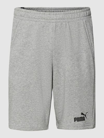 PUMA PERFORMANCE Sweatshorts met labelprint, model 'ESS' Middengrijs gemêleerd - 2