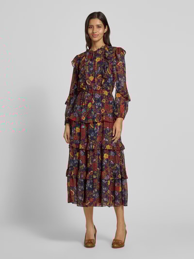 Lauren Ralph Lauren Maxikleid im Stufen-Look Modell 'DOBREY' Marine Melange 4