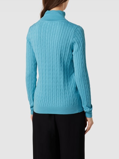 Montego Sweter z dzianiny z golfem Lazurowy 5