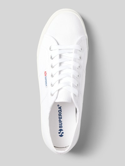 Superga Low Top Sneaker in unifarbenem Design mit Label-Detail Weiss 3