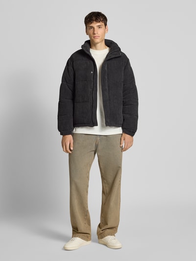 Redefined Rebel Corduroy jack met opstaande kraag, model 'MOSES' Zwart - 1