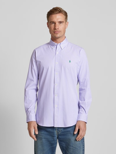 Polo Ralph Lauren Slim Fit Freizeithemd mit Button-Down-Kragen Lavender 4