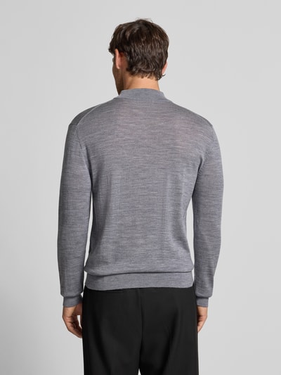 Manuel Ritz Gebreide pullover van merinowol Lichtgrijs - 5