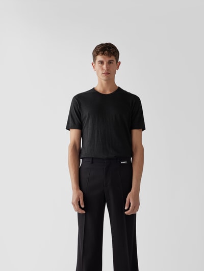 Lardini T-Shirt aus Leinen Dunkelgrün 4