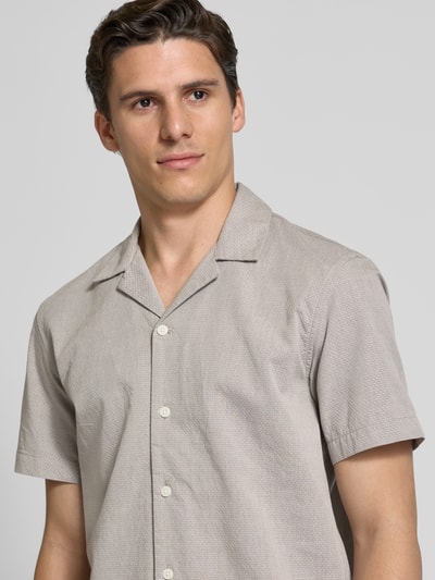 Tom Tailor Denim Relaxed Fit Freizeithemd aus reiner Baumwolle Mittelgrau Melange 3