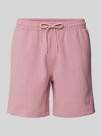 SERGIO TACCHINI Regular Fit Sweatshorts mit Logo-Stitching Modell 'SIMBA' Altrosa 1