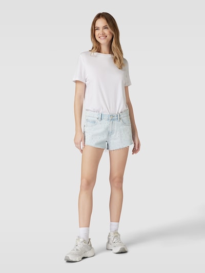 Gina Tricot Jeansshorts mit Ziersteinbesatz Jeansblau 1