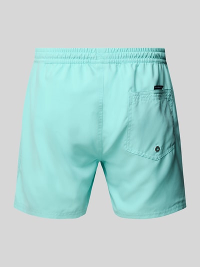 Quiksilver Zwembroek met labeldetail en elastische band Turquoise - 3