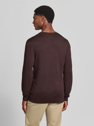 MCNEAL Strickpullover mit geripptem Rundhalsausschnitt Schlamm Melange 5