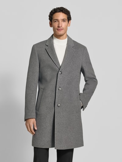 BOSS Slim Fit Funktionsmantel aus Woll-Mix Modell 'HYDE' Graphit 4