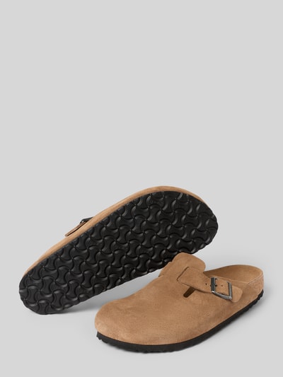 Birkenstock Huisschoenen van leer, model 'BOSTON' Camel - 4