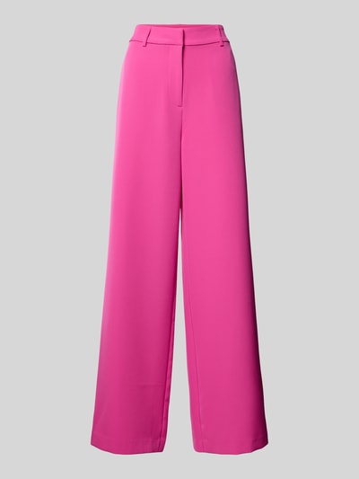 Produktfoto, Wide Fit Hose Modell 'Jana' von GUIDO MARIA KRETSCHMER WOMAN in Pink, Material-Mix mit Stretch-Anteil, Paspeltaschen am Gesäß
