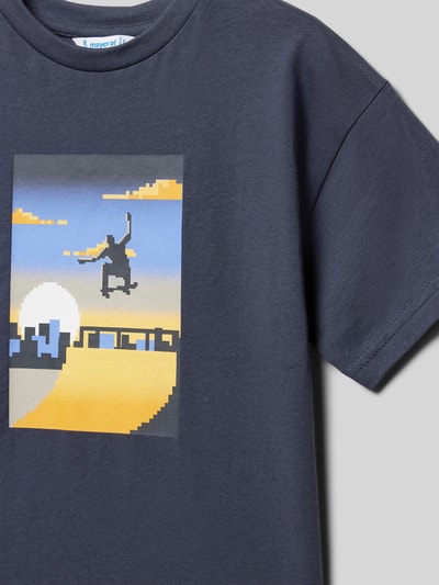 Mayoral T-shirt met motiefprint Grafiet - 2