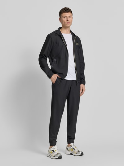 EA7 Emporio Armani Regular Fit Sweatjacke mit Logo-Patch Black 1