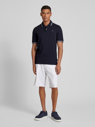 bugatti Poloshirt mit Kontrastbesatz Marine 1