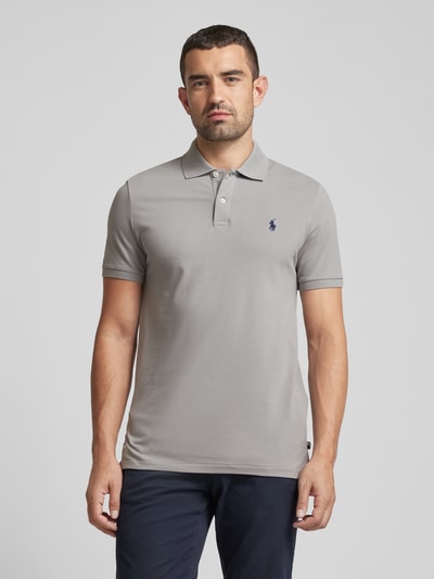 Polo Ralph Lauren Tailored fit poloshirt met logostitching Middengrijs - 4