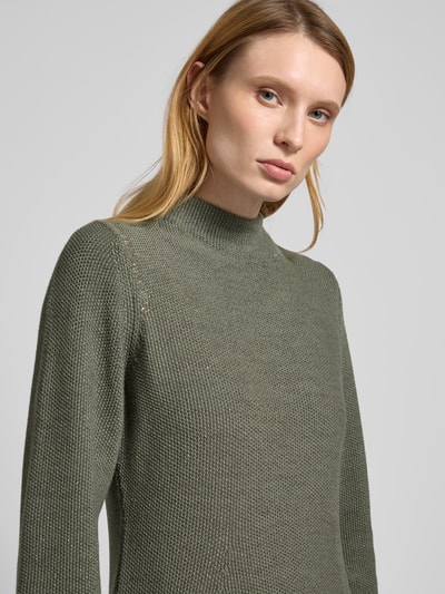 monari Knielanges Kleid mit Turtleneck Oliv 3