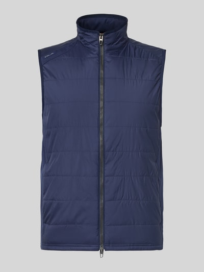Produktfoto, Regular Fit Weste aus Modal-Mix mit Woll-Anteil Modell 'PERFORMANCE' von Polo Ralph Lauren in Dunkelblau, glatte Oberfläche, sichtbare Steppnähte.
