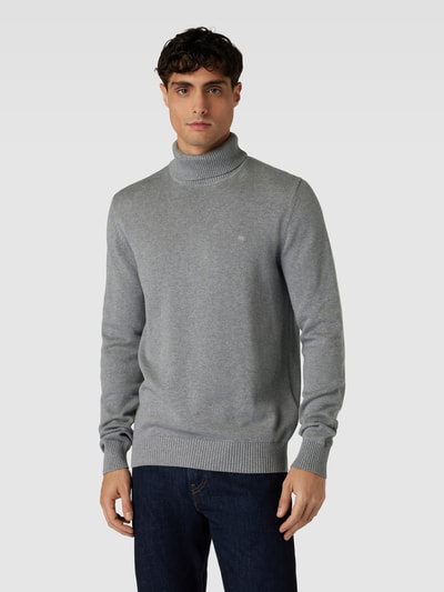 Christian Berg Men Strickpullover mit Rollkragen Mittelgrau meliert 4