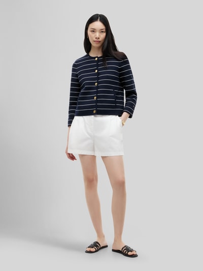 Tommy Hilfiger Boxy Fit Strickjacke aus reiner Baumwolle Marine 1