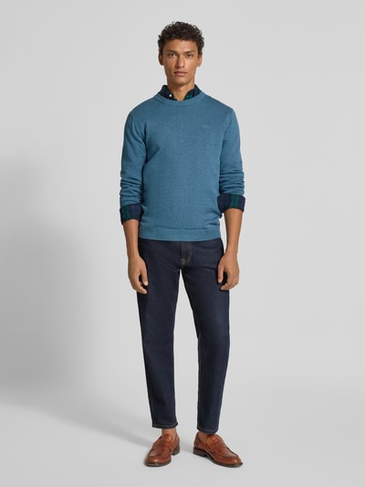 Tom Tailor Sweter z dzianiny o kroju regular fit z czystej bawełny Niebieski 1