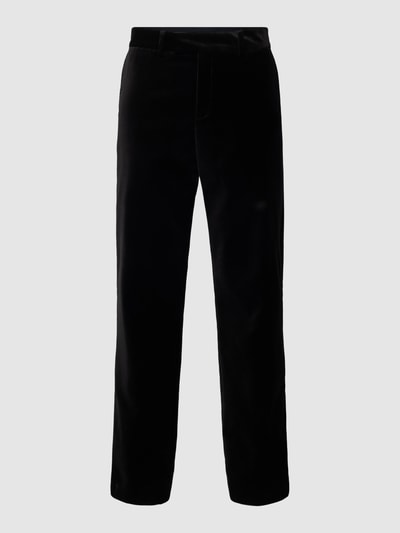 SELECTED HOMME Anzugshose im unifarbenen Design Modell 'HALE VELVET' Black 1