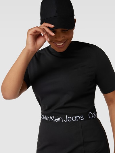 Calvin Klein Jeans Minikleid mit Label-Detail Modell 'MILANO' Black 3