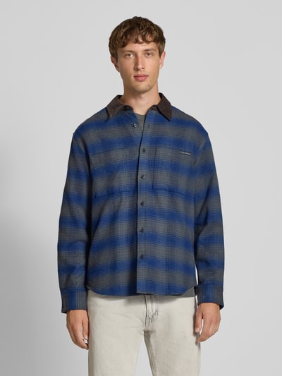 Calvin Klein Jeans Slim fit overhemdjack met borstzakken Donkerblauw - 4