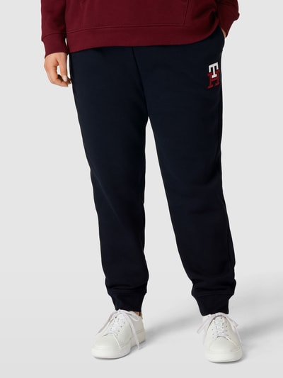 Tommy Hilfiger Curve PLUS SIZE Sweatpants mit Label-Stitching Modell 'MONOGRAM' Marine 4