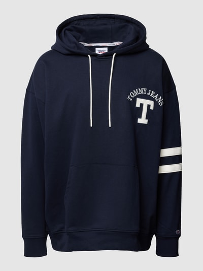 Tommy Jeans Hoodie met labelstitching, model 'LETTERMAN' Zwart - 2