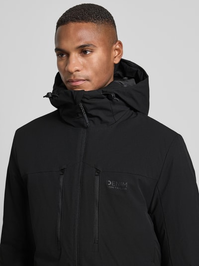 Tom Tailor Denim Regular fit functioneel jack met labelprint BLACK - 3
