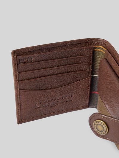 Barbour Portemonnee en pasjeshouder van echt leer in een set Middenbruin - 3