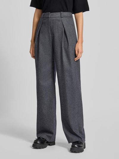 BOSS Orange Regular fit broek met wol, model 'C_TAFLONG' Donkerblauw - 4