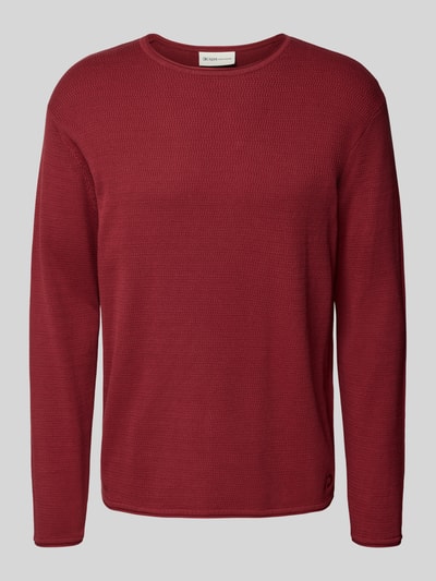 Tom Tailor Denim Sweter z dzianiny o kroju regular fit z czystej bawełny Rdzawoczerwony 2